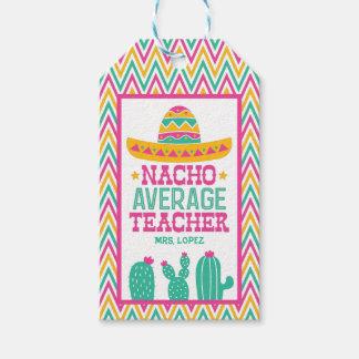 Étiquettes-cadeau Personnalisé Funny Nacho Moyen Enseignant Cactus C