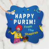 Étiquettes Cadeau Personnalisé Happy Purim ! Étiquette-cadeau (Devant)