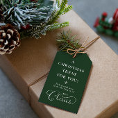 Étiquettes-cadeau Personnalisé Mme Claus Noël Traite Enchantant Vert