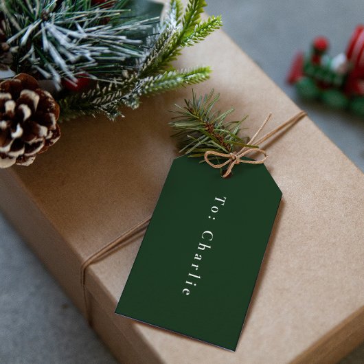 Étiquettes-cadeau Personnalisé Mme Claus Noël Traite Enchantant Vert