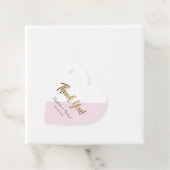 Étiquettes Cadeau Personnalisé Pink Gold merci mariage de script (En situation)