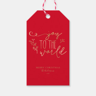 Étiquettes-cadeau Personnalisé Rustic Joyeux Noël Nom de famille