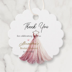 Étiquettes Cadeau Personnaliser le Merci de Fête des mariées