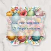Étiquettes Cadeau Personnaliser Les Cadeaux De Pâques Fleurs de Prin (Dos)