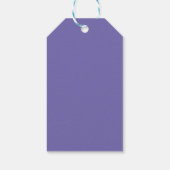 Étiquettes-cadeau Personnaliser monogramme initial périwinkle blanc (Dos)