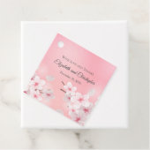 Étiquettes Cadeau Personnalisez la réception de mariage rose blanc f (En situation)