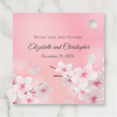 Étiquettes Cadeau Personnalisez la réception de mariage rose blanc f (Dos)