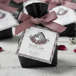 Étiquettes Cadeau Pet Sauvageon Safari Zèbre Baby Shower