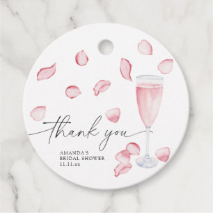 Étiquettes Cadeau Pétales et Procuco - merci la douche nuptiale