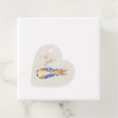 Étiquettes Cadeau Peter le lapin lin beige Texture Arrière - plan (En situation)