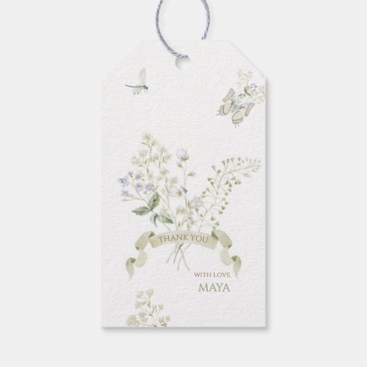 Étiquettes-cadeau Peter le Lapin Monogramme Fête de Naissance Garçon (Dos)