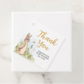 Étiquettes Cadeau Peter Rabbit Carré Baby shower (En situation)