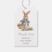Étiquettes-cadeau Peter Rabbit fille Baby shower Merci (Devant)