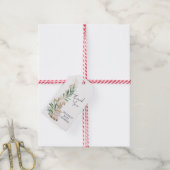 Étiquettes-cadeau Petit Agneau doux Merci vert (Avec de la ficelle)