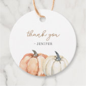 Étiquettes Cadeau Petit Baby shower Citrouille (Devant)