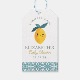 Étiquettes-cadeau Petit Baby shower Citrus Citron Cutie