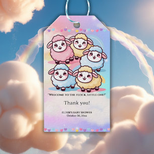 Étiquettes-cadeau Petit Baby shower d'agneau Cute Kawaii
