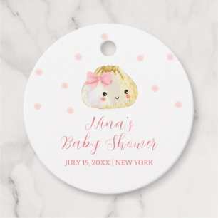 Étiquettes Cadeau Petit Baby shower de fille Douce Rose