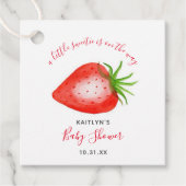 Étiquettes Cadeau Petit Baby shower de fraises doux (Devant)