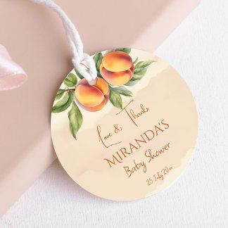 Étiquettes Cadeau Petit baby shower de pêche doux merci pour