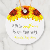 Étiquettes Cadeau Petit Baby shower de tournesol (Devant)