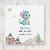 Étiquettes Cadeau Petit Baby shower Dragon (Devant)