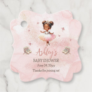 Étiquettes Cadeau Petit Baby shower fille Ballerina Tutu rose mignon