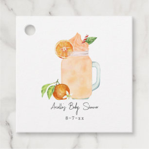 Étiquettes Cadeau Petit Baby shower Fruit Smoothie Fille Cutie