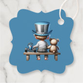 Étiquettes Cadeau Petit Baby shower Gentleman | (Dos)