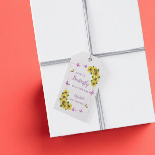 Étiquettes-cadeau Petit Baby shower papillon