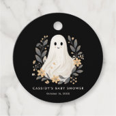Étiquettes Cadeau Petit Boho Ghost Baby shower d'Halloween (Devant)