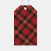 Étiquettes-cadeau Petit Buffle rouge simple Plaid Joyeux Noël (Dos)