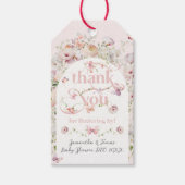 Étiquettes-cadeau Petit Buterfly Blush rose Floral Baby shower fille (Devant)