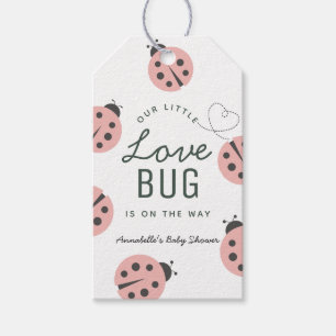 Étiquettes-cadeau Petit Cadeau Bébé Ladybug Rose Cadeau de Naissance