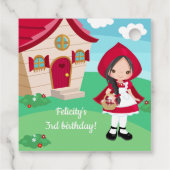 Étiquettes Cadeau Petit chaperon Rouge Filles de conte de Fairytale  (Dos)