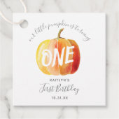 Étiquettes Cadeau Petit Citrouille 1er anniversaire (Devant)