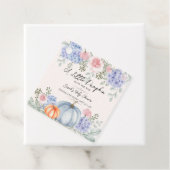 Étiquettes Cadeau Petit Citrouille floral Halloween Baby shower d'au (En situation)