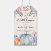 Étiquettes-cadeau Petit Citrouille floral Halloween Baby shower d'au (Devant)