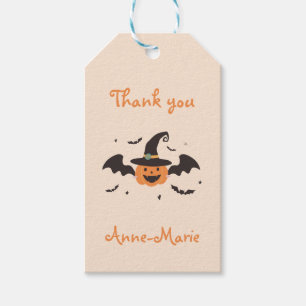Étiquettes-cadeau Petit Citrouille Merci Halloween
