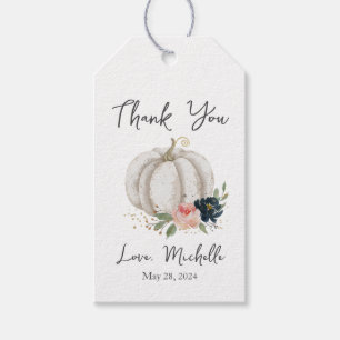 Étiquettes-cadeau Petit Citrouille Sur Le Chemin Baby shower Drapeau