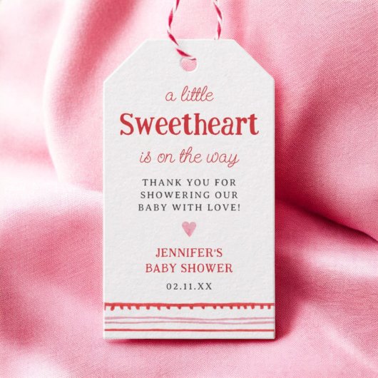 Étiquettes-cadeau Petit Cœur Arrive Pour La Saint-Valentin