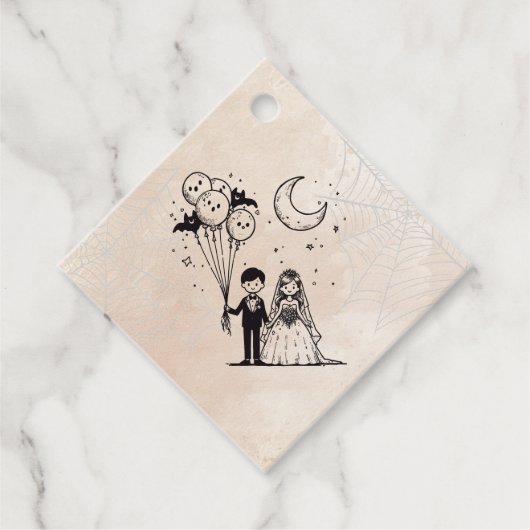 Étiquettes Cadeau Petit Couple Effrayant (Devant)