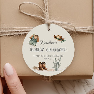Étiquettes Cadeau Petit Cow-boy Cadeau de Remerciement pour Baby Sho