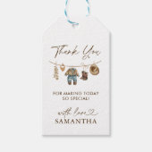 Étiquettes-cadeau Petit Cowboy, Shower Bébé Rodéo Far West (Devant)