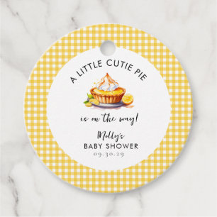 Étiquettes Cadeau Petit Cutie Pie Citron Baby shower Favoriser
