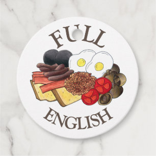 Étiquettes Cadeau Petit déjeuner anglais complet Royaume-Uni Cuisine