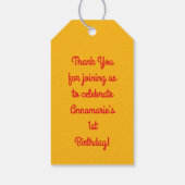 Étiquettes-cadeau Petit déjeuner Brunch Fête d'anniversaire (Dos)