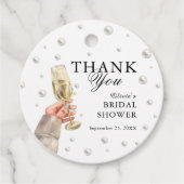 Étiquettes Cadeau Petit déjeuner Perles et Prosecco pour l'enterreme (Devant)