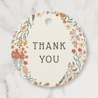 Étiquettes Cadeau Petit Fleur sauvage Automne Rustique Boho Baby sho