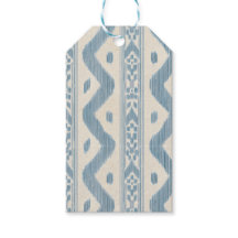 Petit ikat bleu à petite échelle sur fond crème